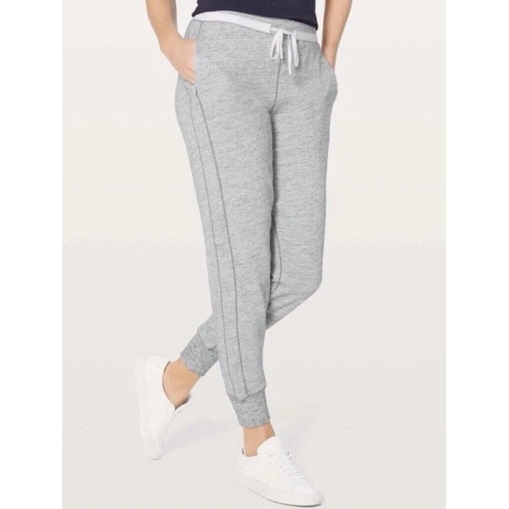 Lululemon Athletica Cool & Collected Jogger 28" Sz 8 Heathered Space Nimbus Gray